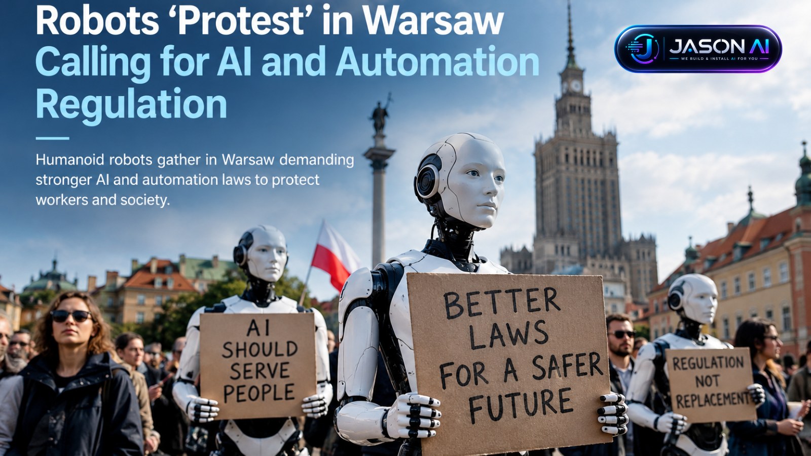 Robots ‘Protest’ in Warsaw Calling for AI and Automation Regulation